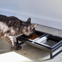 Black Tower Pet Food Bowl, Short