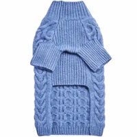Fuzzy Textured Knit Sweater, Heather Blue
