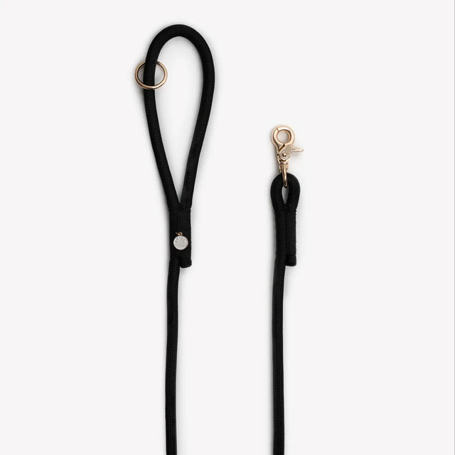 Furlou Black Braided Rope Leash, 5ft