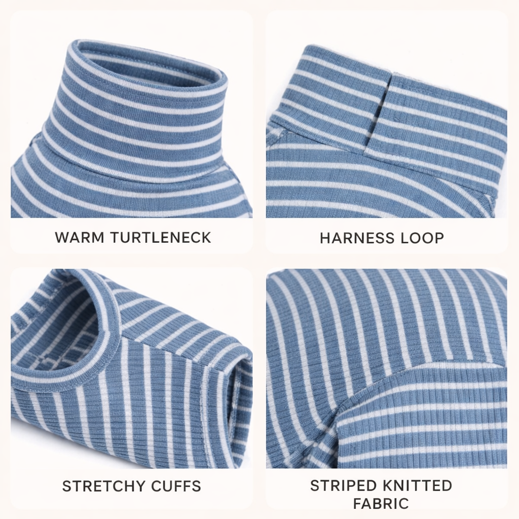 Striped Spring Onesie, Blue
