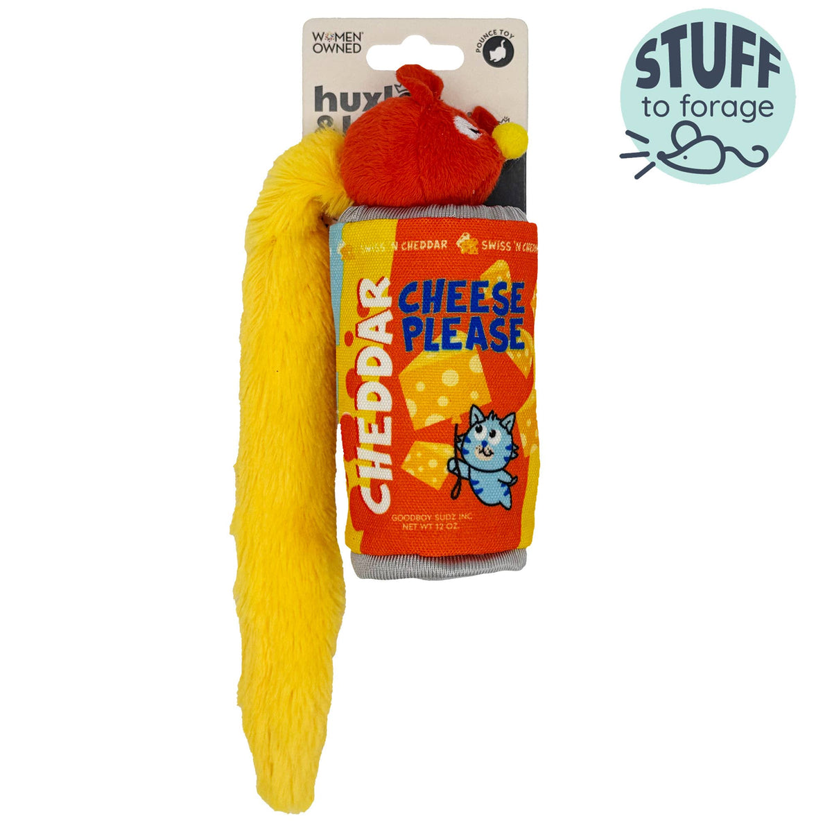 Cheddar Cheese Please Stuffer Cat Toy