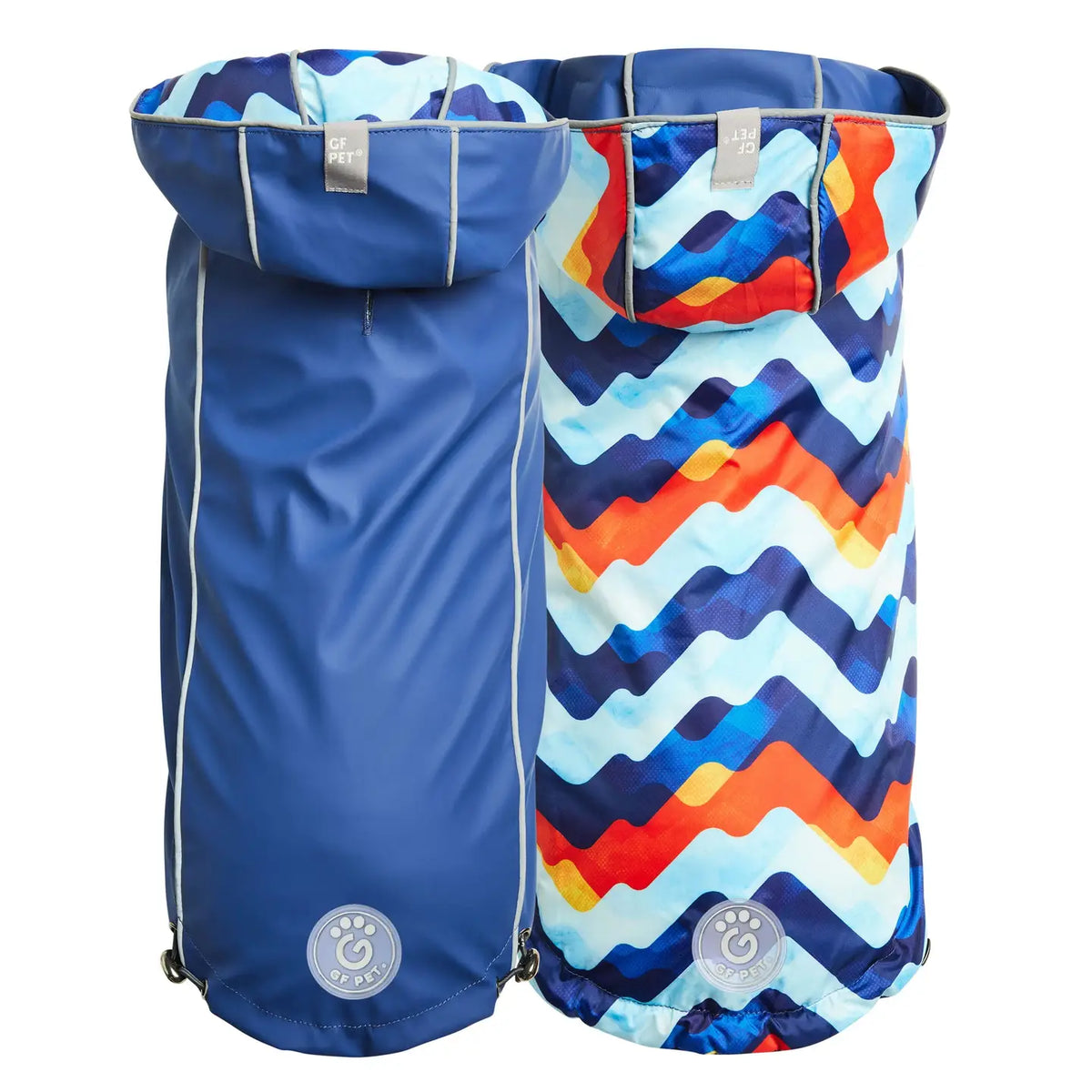 Reversible Elasto-Fit Raincoat - Blue