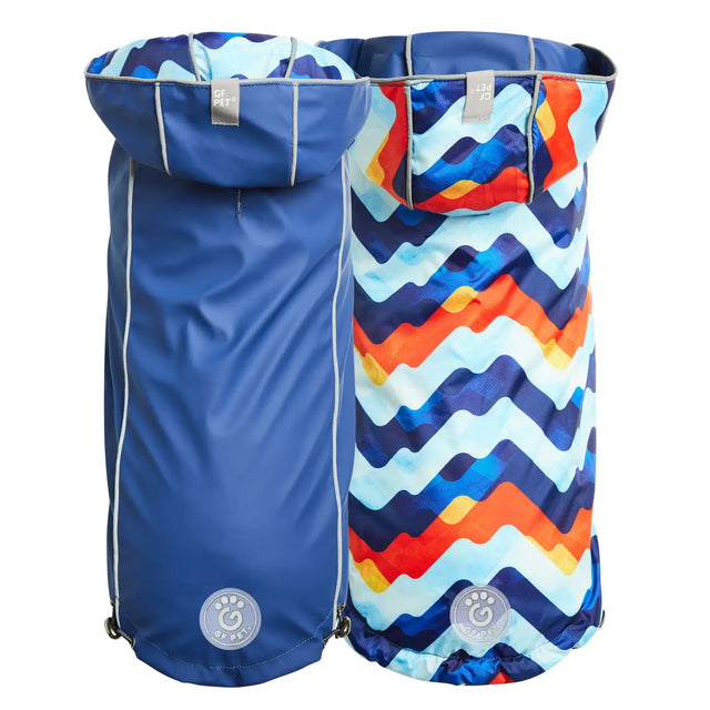 Reversible Elasto-Fit Raincoat - Blue