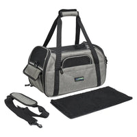 Soft Sided Pet Airline Carrier Grey, 17"