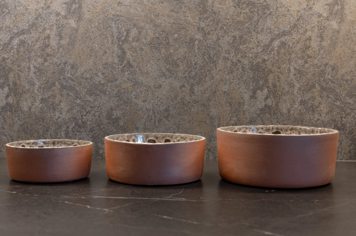 Ceramic Dog Bowl Jag Brown