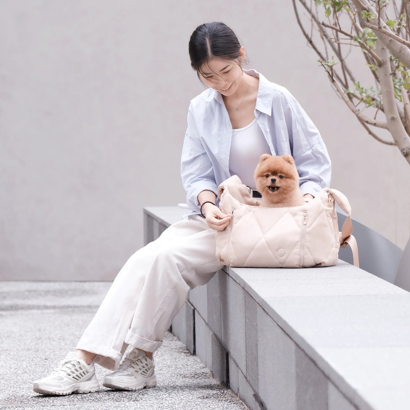 Cloud Crossbody Pet Carrier, Latte