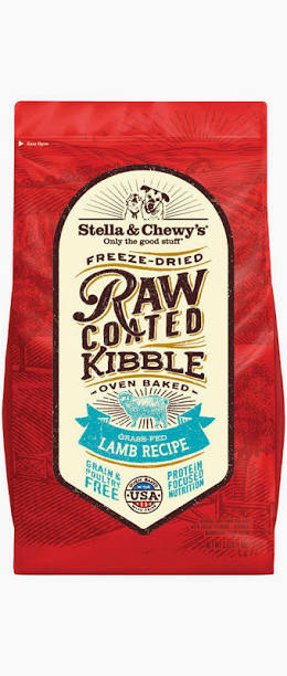 Stella & Chewy's Raw Coated Grain Free Lamb Kibble, 4lb Bag