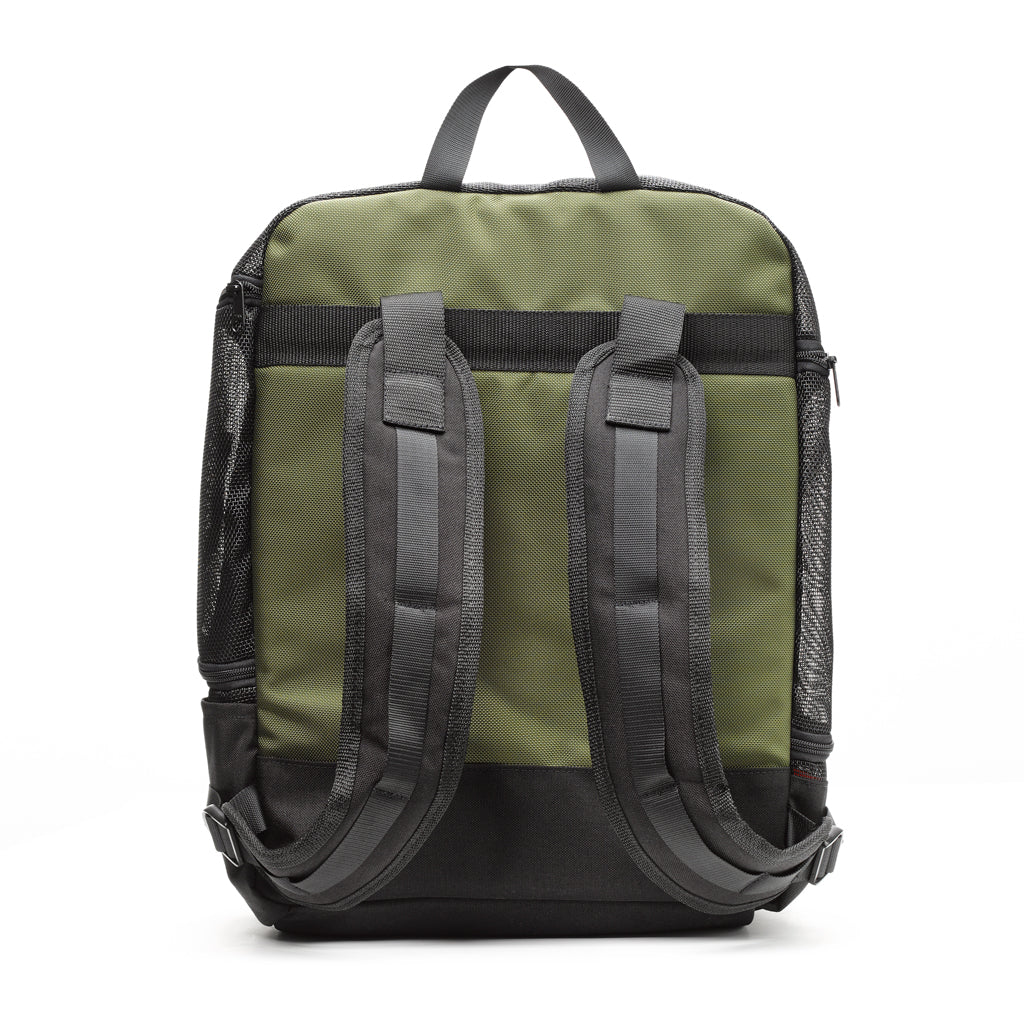 Olive Nylon Canvas Backpack