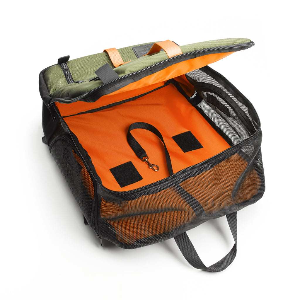 Olive Nylon Canvas Backpack