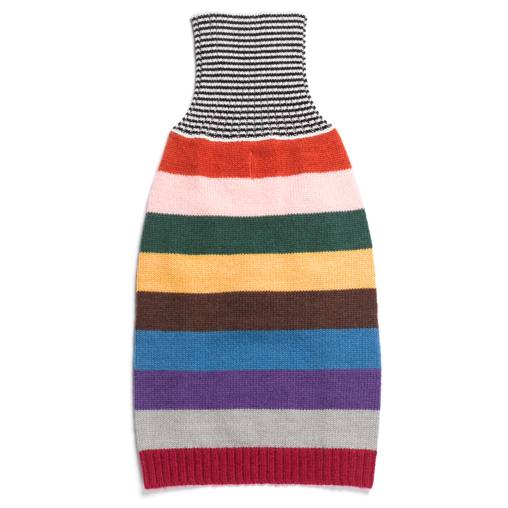 Rainbow Stripe Merino Wool Knit Sweater