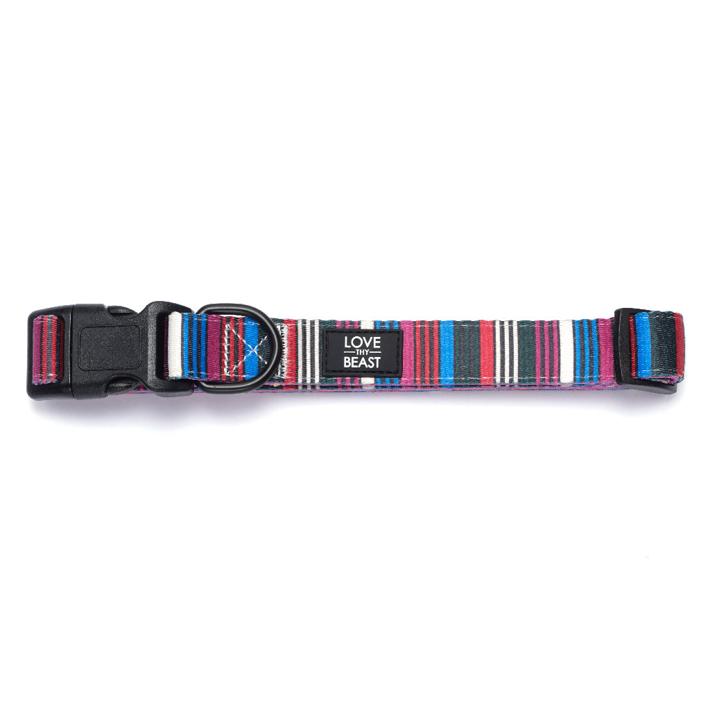 Retro Stripe Collar - Purple