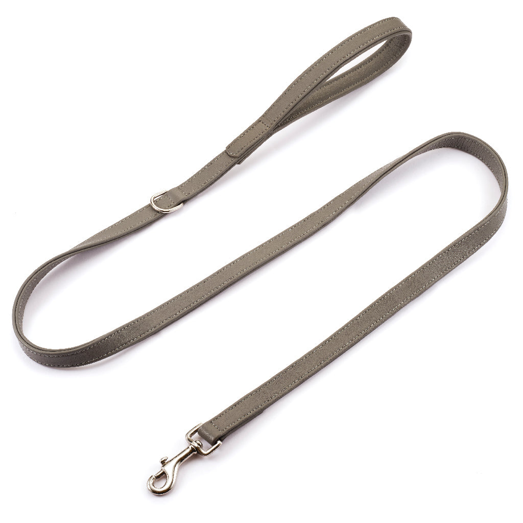 Gray Leather Leash