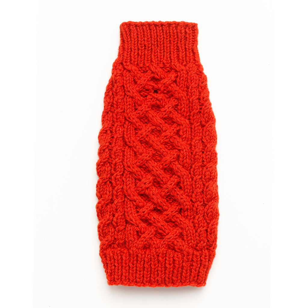 Cable Knit Sweater - Orange