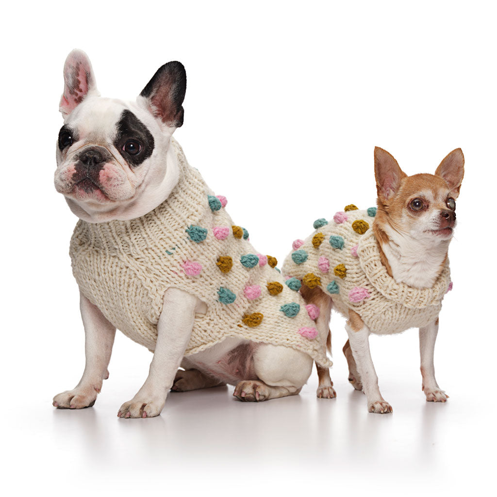 Pom Pom Knit Sweater - Ivory