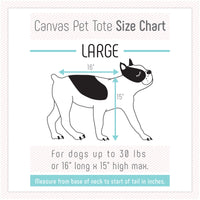 Canvas Pet Tote Navy & Red