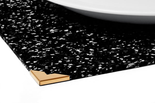 Speckle Rubber Placemat - Black
