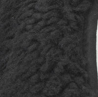 Black Quilted Nylon Puffer Jacket with Shearling Lining